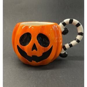 Halloween Pumpkin‎ Mug Beetlejuice Striped Handle
